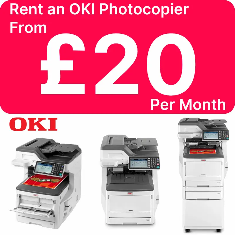 OKI Photocopier Rental Midlands - Rent an OKI Copier in the Midlands from £20 per month
