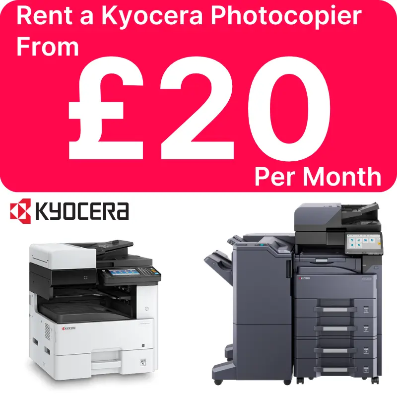 Kyocera photocopier rental Midlands - Rent a Kyocera copier in the Midlands from £20 per month