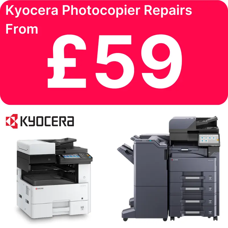Kyocera photocopier repairs in the Midlands from £59